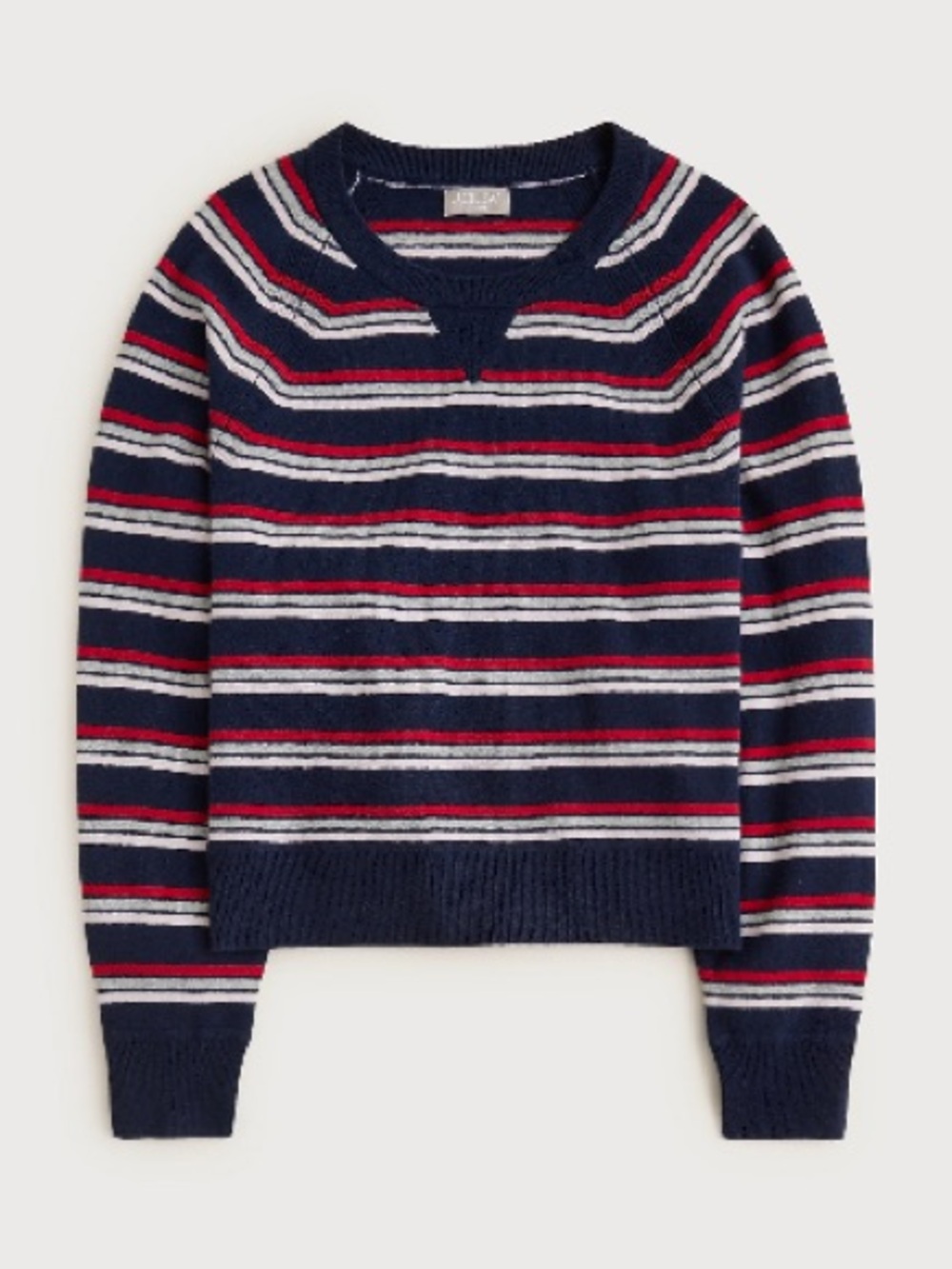NWT J. Crew Cashmere crewneck sweatshirt in stripe